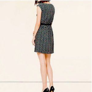 Sleeveless Leaf-Pattern Dress